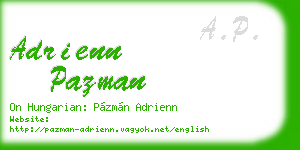 adrienn pazman business card