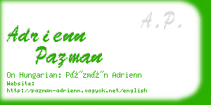 adrienn pazman business card